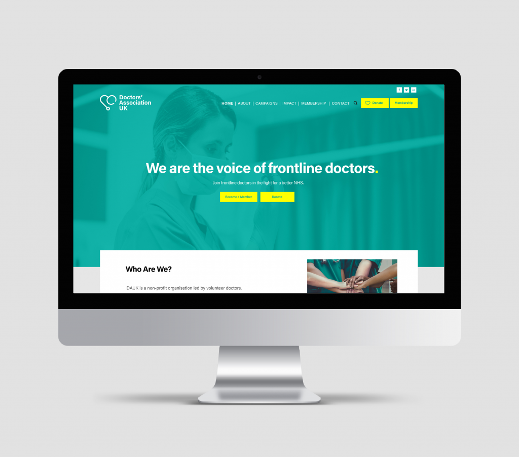 DAUK healthcare website design
